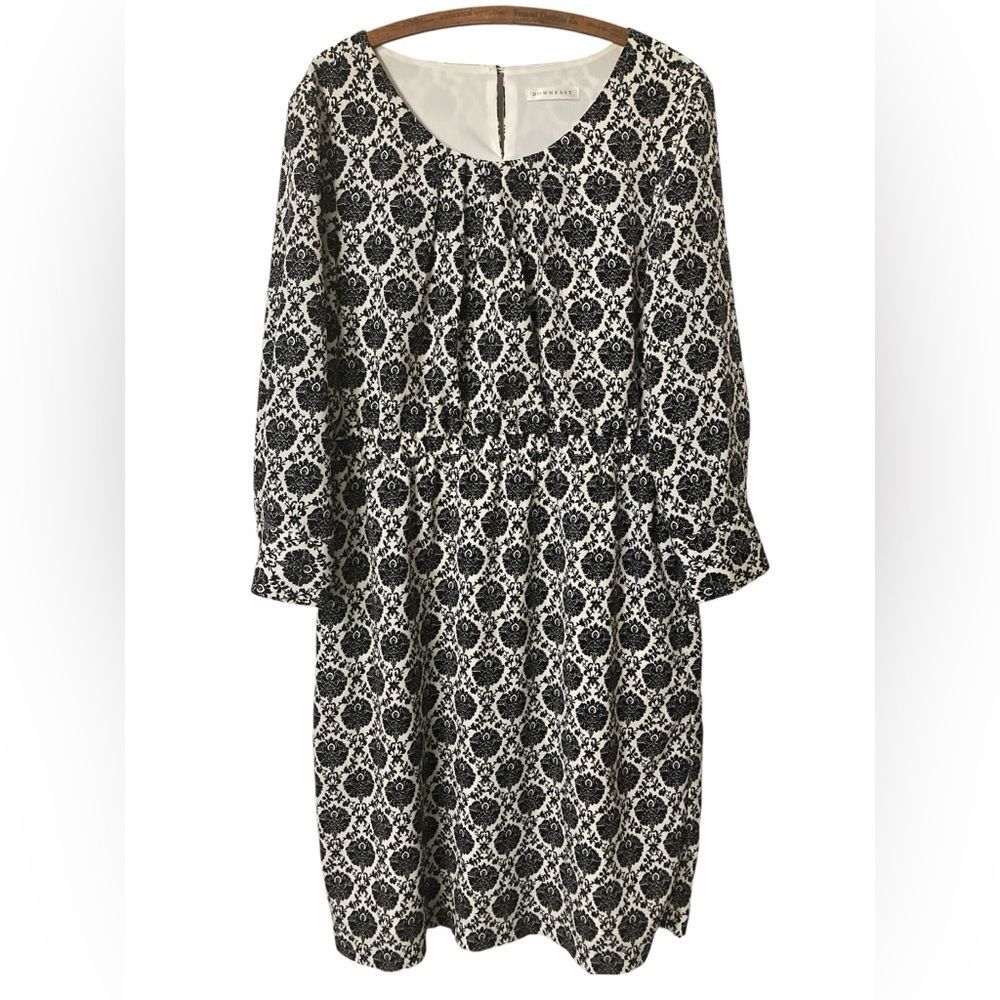 Downeast Dress Size XL Black and White Office Spring Summer Church Bohochic